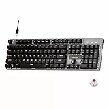 Newmen GM325Pro Mechanische Tastatur, 104 Tasten, Regenbogen-LED-Hintergrundbeleuchtung, kabelgebundene Gaming-Tastaturen, Hot-Swap-Metall-Panel, ABS, schwarze Tastaturen, Gaming-Tastatur für Windows