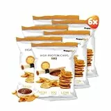 Supplify 6x50g High Protein-Chips mit BBQ Geschmack - Low Carb Eiweißchips zum Abnehmen - Proteinchips kalorienarm, Fitness Snack Alternative