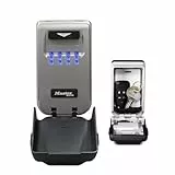 Master Lock Schlüsseltresor mit beleuchteten Zahlenrädern, Wandhalterung, Aussen, 12.6 x 7.2 x 5.2 cm, Schlüsselsafe