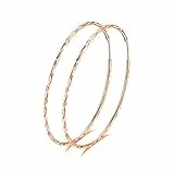 VONALA 925 Sterling Silber Kreis Endless Creolen Ohrringe für Frauen Damen (Roségold, 50MM)