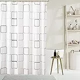 Gvolatee Duschvorhang Antischimmel 180 X 200 cm, Waschbar PEVA Shower Curtains mit 12 Duschvorhangringen, Anti-Bakteriell Duschvorhänge, Wasserdicht Bad Vorhang, Schnell Trocknend Badezimmer Vorhang