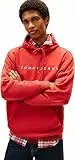 Tommy Jeans Herren Hoodie Linear Logo mit Kapuze, Rot (Terracotta Red), M
