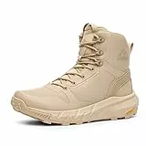 NORTIV 8 Herren Militärische Taktische Stiefel Leichte Bequeme Stiefel für den ganzen Tag Arbeit Seitlicher Reißverschluss Motorrad Kampf Wanderschuhe,Size 43,Beige,NMUMMT2504