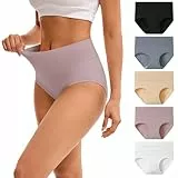 INNERSY Unterwäsche Damen Set Unterhosen Baumwolle Panty Wochenbett High Waist Panties Mehrpack 5 (M, Mehrfarbig Klassiker)