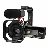 ciciglow Videokamera-Camcorder, 5K HD 56 MP 3-Zoll-Touchscreen 18-facher Zoom-Digitalkamera-Recorder, Nachtsicht-Vlogging-Kamera mit Mikrofon-Gegenlichtblende, Fernbedienung, Handhalterung