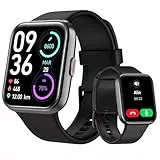 Tensky Smartwatch Herren Damen, 1,85'' Fitnessuhr 3ATM wasserdicht, integrierte Alexa, Herzfrequenz SpO2 Schlafmonitor 110+ Sportmodi Fitness Tracker kompatibel mit iPhone/Samsung/Android