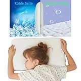 SIKAINI Kinderkissen - Kühlender Stoff mit Bären-Print, Memory-Schaum, 40x60 cm, Ergonomisches Design, Atmungsaktiv, Ideal für Kinder von 3-8 Jahren 40 * 60