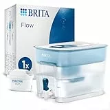 BRITA Flow Wasserfilter XXL (8,2l) inkl. 1x MAXTRA PRO Pure Performance Kartusche – Wasserspender mit Filter für Kühlschrank & großem Fassungsvermögen filtert Verunreinigungen & mehr