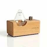 Waterdrop Aroma Diffuser Kabellos, Wasserloser Diffusor für Aromatherapie, Elektrischer Duftöl Vernebler aus Glas & Holz, Tragbare Ätherische Öle Duftlampe für Große Räume Yoga Büro, Leise & Aufladbar