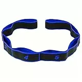 GIMIRO Fitness-Gummiband Segmentiertes Widerstandsband für Yoga Pilates Tanz Stretchband Rehabilitations Spannband (Blue - 8 Loops)