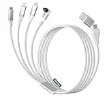 4-in-2 USB-C Ladekabel für Garmin Uhr, 3M Multi Ladekabel für Garmin UhrGarmin Fenix 8/7/6 Pro, Venu, Forerunner 970/965/165, Vivoactive, Instinct, Epix, Vivomove, Tactix, iPhone/iPad/Android