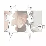 JeweBella 925 Sterling Silber Stern Ohrstecker für Damen Mädchen Kinder Stern Ohrringe Silber 925 Hypoallergene Klein Stern Ohrstecker Silber/Gold/Roségold Schmuck Geschenke für Frauen Mädchen