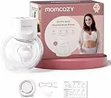 Momcozy Milchpumpe Elektrisch S12 Pro Quick, Freihändig breast pump electric, Tragbare Milchpumpe Elektrisch mit DoubleFit Hybrid-Brusthaube, Brustpumpe mit 3 Modi & 9 Stufen, 1er-Set, Weiß