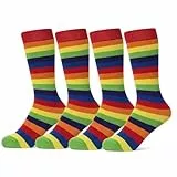 SOIMISS 2 Paar Regenbogen Socken, Gestreifte Socken Kinder für Mädchen Halloween Strümpfe Geeignet für 5-12 Jahre Weihnachten Cosplay-Kostüm Anziehparty