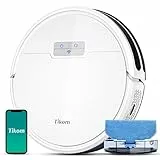 Tikom Saugroboter mit Wischfunktion 2 in 1, G8000 Pro Staubsauger Roboter, 4500Pa Starke Saugkraft Roboterstaubsauger, Selbstaufladend, WLAN, 150Mins Max, für Tierhaare, Teppich, Hartboden