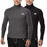 MEETYOO Herren Thermounterwäsche Oberteile, Thermoshirt Langarm Kompressionsshirt Funktionsshirt Atmungsaktiv Thermounterhemd Männer Sportshirt für Running Fitness Gym