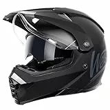 Westt Motocross Helm Integralhelm Motorradhelm ECE 22.06 geprüft – Enduro Helm mit Visier und Sonnenlende für Herren & Damen – Robuste ABS-Schale, Waschbares Innenfutter– ideal für Enduro, Stadt, MTB