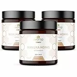 bedrop Manuka Honig mit MGO 500+ 3x 140g zum Sparpreis | 100% echter Premium Manukahonig aus Neuseeland mit zertifiziertem Methylglyoxal Gehalt (Analyse-Zertifikat)