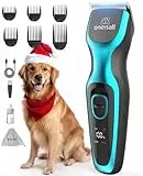 oneisall Leise Hundeschermaschine, Profi Schermaschine Hund Katze, Elektrische Tierhaarschneidemaschine mit 7000RPM Leistungsstarkem Motor, geeignet für lange/dicke/verfilzte lockige Tierhaare