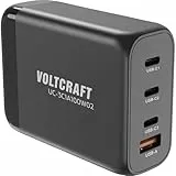 VOLTCRAFT UC-3C1A100W02 USB Ladegerät 100 W 3X USB-C®, 1x USB-A USB PD Schwarz Innenbereich GaN, USB Power Delivery (US