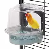 Montana Cages | Badehaus für Montana Käfige der SMALL Serie, ab Bj. 2023 ca. 14,5 x 13,5 x 16 cm für Wellensittiche, Kanarienvögel, Unzertrennliche