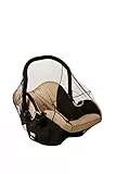 Altabebe (AL1501-02) Insektenschutz für Babyschale - Mückennetz für Baby Autositze (z.B. Maxi-Cosi, Cybex, Römer) - feinmaschiges Moskitonetz mit Gummizug und Trageöffnung - Farbe: schwarz