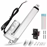 WODHMIEY 1500N Linearantrieb,100/150/200/250/300/450 mm DC 12V Elektrozylinder Set mit manuellem Schalter IP65 10 mm/s Hubmotor für Fensteröffner Sofas Pflegebetten Türen Gewerbe DIY Auto Möbel 150mm