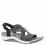Skechers Damen Reggae Cup OH, SNAP Sandalen, Black & Grey Gore, 38 EU