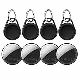 DDHTSAL Air Smart Tracker Tag - 4 Stück Schlüsselfinder Kompatibel mit Google Mein Gerät Finden APP (Nur Android), IP68 Wasserdicht, 100 dB Lautstärke, Key Finder für Gepäck/Taschen/Koffer/Brieftasche