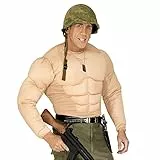 W WIDMANN MILANO Party Fashion - Muskel Shirt Herren, gepolstertes Bodybuilder Kostüm, Sixpack Outfit für Karneval