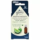 Glade Aromatherapy Essential Oils Duft-Diffuser Nachfüller, Calm Mind, Bergamotte + Zitronengras Aroma Diffuser, 17.4ml