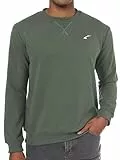 Yageshark Sweatshirt Herren Baumwolle Ohne Kapuze Basic Pullover mit Rundhalsausschnitt Männer Langarmshirt für Freizeit & Sport