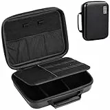 ProCase Hartschalen-Reise-Organizer für MacBook-Netzadapter, Ladegeräte, Kabel, Powerbank, Apple Magic Mouse, Apple Pencil, USB-Flash-Disk, SD-Karte, kleine tragbare Zubehörtasche – Schwarz