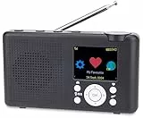 Reflexion TRA23I/GR, Tragbares Internet- Radio mit Internet- UKW- DAB-/DAB+ Radio (16 Watt) Farbdisplayanzeige, Netz- und Batteriebetrieb, 99 Senderspeicherplätze, Schwarz