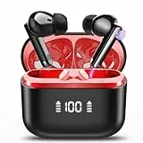 AI Sprachübersetzer Kopfhörer, 3-in-1 Echtzeit übersetzer Ohrhörer mit 134 Sprachen, ENC Rauschunterdrückung, 4 Übersetzungsmodi Bluetooth 5.3 Kopfhörer in Ear mit App für Lernen, Reisen, Business Rot