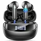 Bluetooth Kopfhörer, 2026 Kopfhörer Kabellos Bluetooth 5.4, 50 Std Spielzeit In Ear Kopfhörer mit 4 ENC Noise Cancelling Mics, IP7 Wasserdicht Kabellose Kopfhörer HiFi Stereo, Ohrhörer mit LED-Anzeige