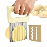 MFYOUPK Kartoffelschneider Edelstahl,Wellenschneider Für Kartoffeln | Schneidewerkzeug Für Zwiebel Karotte Küche Obstschneider