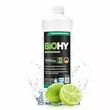 BiOHY Bodenreiniger (1l Flasche) | Konzentrat für alle Reinigungsgeräte und alle Hartböden | angenehmer Geruch und streifenfreie Reinigung | ideal für Laminat, PVC & Stein | Bio Konzentrat