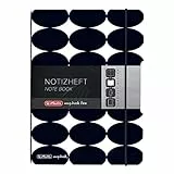 herlitz 50039784 Notizheft flex A5, 40 Blatt punktiert, Motiv: Just Black, 1 Stück