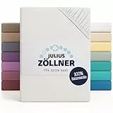 Julius Zöllner Jersey Spannbettlaken für Wiegen 90x40cm und Stubenwagen, 100% Baumwolle, STANDARD 100 by OEKO-TEX, weiß, 90x40 cm (1er Pack)