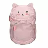 Depesche 13992 Princess Mimi - Ergonomischer Rucksack in Rosa, mit Katzen-Gesicht, applizierten Katzenohren und Pünktchen-Muster, Tasche mit verstellbaren Trägern