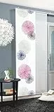 Home Fashion Rawlins Schiebevorhang, Polyester, rosa-grau-blau