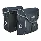 Prophete Doppelpacktasche, 2 x 20 Liter Volumen, wasserabweisend, werkzeugfreie Gepäckträgermontage, reflektierende Elemente, zusätzliche Außenfächer, Polyester, 34,5 x 15 x 34,5 cm