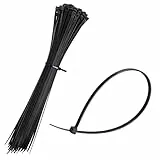 mumbi Kabelbinder schwarz 200mm x 3,6 mm UV-beständig Brandschutz UL 94 V2 Profi SET 100 Stück