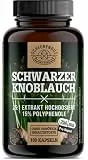 Schwarzer Knoblauch 1500mg -WICHTIG: 25:1 Extrakt (=37500mg schwarzer Knoblauch pro Tagesdosis +15% Polyphenole +SAC) Knoblauch Kapseln Hochdosiert -LAB geprüft- DE SCHEUNENGUT®