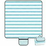 Picknickdecke Wasserdicht, 200x200 cm Waschbar Stranddecke Sandfrei Wasserdicht für 4-6 Personeni mit Tragegriff, Leicht und Tragbar Strandmatte, Picknick Decke für Strand, Camping, Garten, Reisen