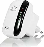 GUVGMY WLAN Repeater, WLAN Verstärker 300Mbit/s 2,4GHz WiFi Range Extender, Fast-Ethernet Port, WPS Taste, EU Stecker, Mini WLAN Verstaerker Receiver Kompatibel mit Allen WLAN Geräte