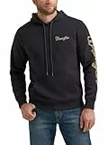 Wrangler Herren Western Men's Long Sleeve Hoodie Kapuzenpullover, Schwarz (Jet Black), Large