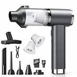 GARAID 4in1 Handstaubsauger Akku, 25000Pa Handstaubsauger Kabellos, 2 Gang 6000mAh Mini Auto Staubsauger Stark mit Bürstenloser Motor, 150000 RPM Staubgebläse für Auto,PC,Küche,Sofa,Büro,Tierhaare