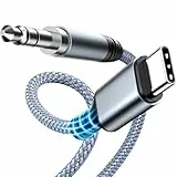 Highwings Aux Kabel USB C 1.2M, USB C auf Klinke 3.5mm Audio Aux Auto Handy für iPhone 17/16/15 Pro/Max/Plus, Galaxy S25/S24/S23/S22, Hua-wei P40/P30/P20, Pixel, Car Stereos